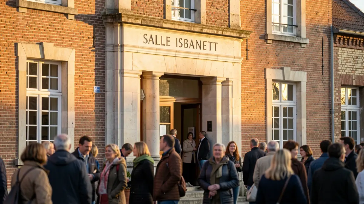 Generic image of the Salle Isbanette in Evelette during an inauguration.