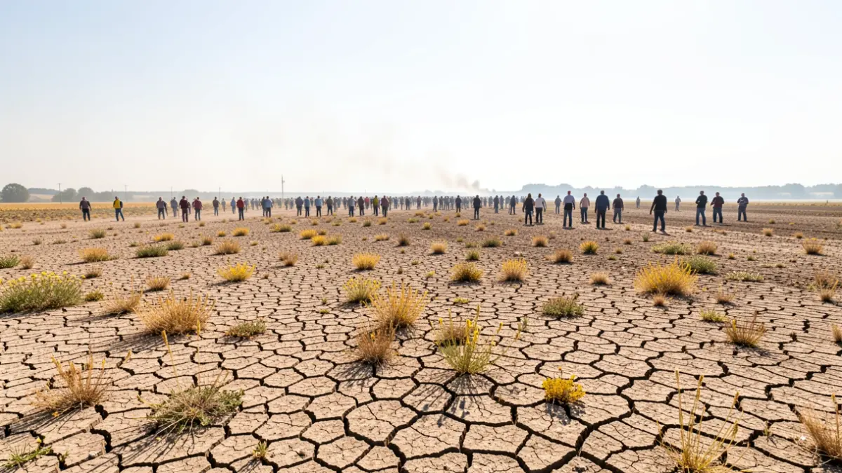 Generic image of dry, hot conditions with high fire risk in Wallonia.
