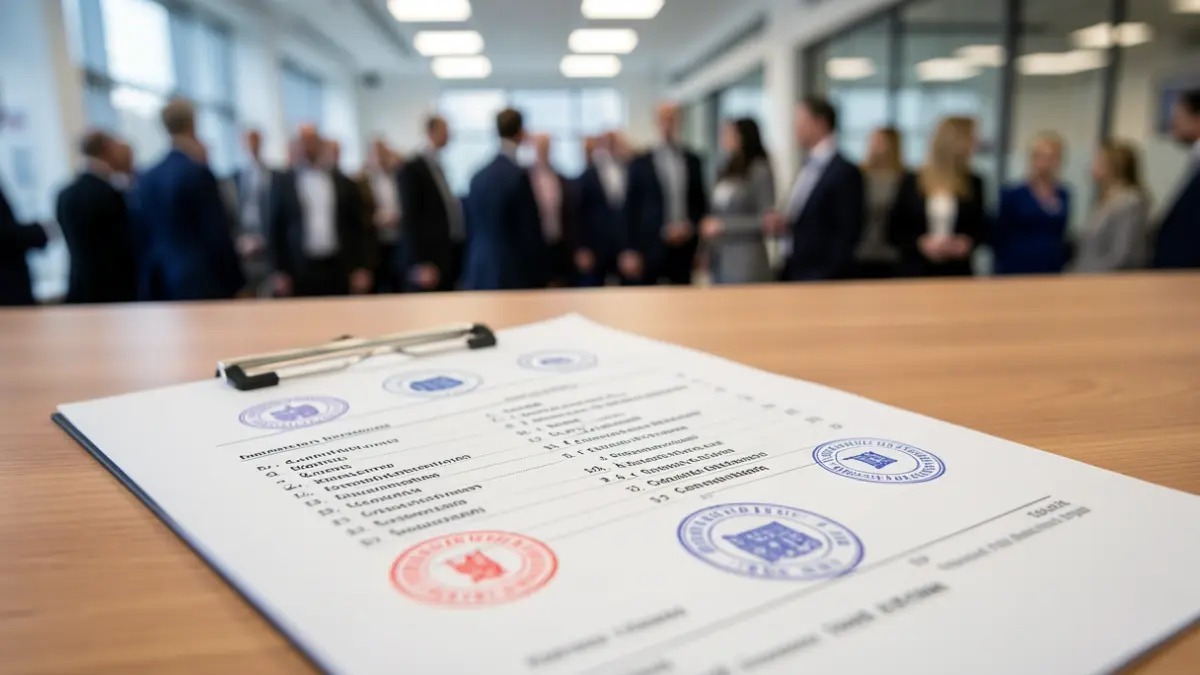 Generic image of an official document listing shortage occupations, on a desk.
