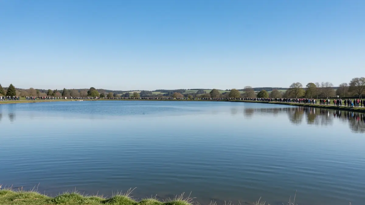 Image générique d'un réservoir d'eau sous un ciel bleu clair, symbolisant le retour à la normale.