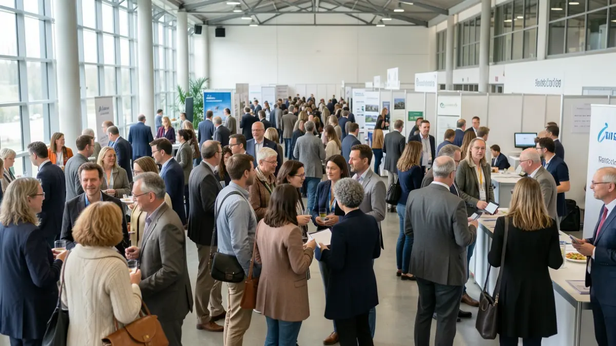 Image générique d'un salon de l'emploi à Nivelles, Brabant wallon, mettant en scène des chercheurs d'emploi et des recruteurs.