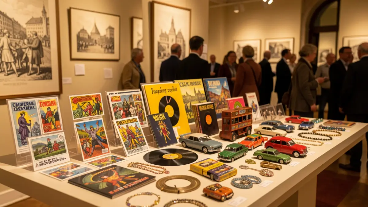 Image générique d'une exposition présentant une variété d'objets de collection et d'éléments d'histoire locale.
